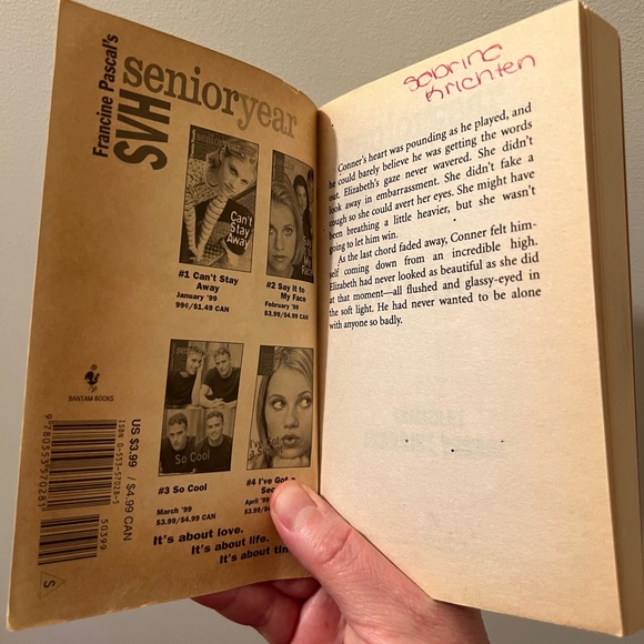 Sweet Valley High SVH Senior Year Vintage Teen Book Francine Pascal #3 So Cool - Picture 6 of 7